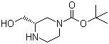 (S)-1-Boc-3-hydroxymethylpiperazine molecular structure (CAS 314741-40-7)