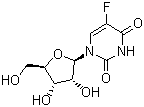 structure of CAS# 316-46-1, 5-Fluorouridine ;5-Fluorouracil-1beta-D-ribofuranoside