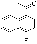 structure of CAS# 316-68-7, 4'-Fluoro-1'-acetonaphthone;1-(4-Fluoronaphthalen-1-yl)ethanone; 1'-Acetyl-4'-fluoronaphthalene
