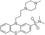 结构式 CAS# 316-81-4, 硫丙拉嗪; 氨砜拉嗪; 磺丙拉嗪; N,N-二甲基-10-[3-(4-甲基哌嗪-1-基)丙基]吩噻嗪-2-磺酰胺