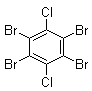 structure of CAS# 31604-30-5, 1,2,4,5-Tetrabromo-3,6-dichlorobenzene;1,4-Dichlorotetrabromobenzene