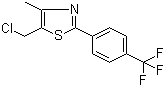 结构式 CAS# 317318-97-1, 5-(氯甲基)-4-甲基-2-[4-(三氟甲基)苯基]-1,3-噻唑