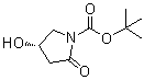 结构式 CAS# 320343-58-6, (4S)-4-羟基-2-氧代-1-吡咯烷羧酸叔丁酯