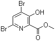 4,6-Dibromo-3-hydroxypyridine-2-carboxylic acid methyl ester molecular structure (CAS 321596-55-8)