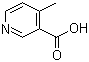 结构式 CAS# 3222-50-2, 4-甲基烟酸; 4-甲基吡啶-3-羧酸