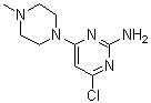 structure of CAS# 322691-38-3, 4-Chloro-6-(4-methylpiperazin-1-yl)pyrimidin-2-amine;4-Chloro-6-(4-methyl-1-piperazinyl)-2-pyrimidinamine