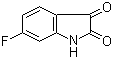结构式 CAS# 324-03-8, 6-氟靛红; 6-氟吲满二酮