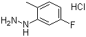 5-氟-2-甲基苯肼盐酸盐分子结构 (CAS 325-50-8)