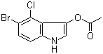 结构式 CAS# 3252-36-6, 5-溴-4-氯-1H-吲哚-3-醇 3-乙酸酯