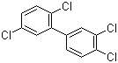 structure of CAS# 32598-11-1, 2,3',4',5-Tetrachlorobiphenyl;2,5,3',4'-Tetrachlorobiphenyl; 2',3,4,5'-Tetrachlorobiphenyl; 3,4,2',5'-Tetrachlorobiphenyl; PCB 70