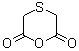 structure of CAS# 3261-87-8, 1,4-Oxathiane-2,6-dione;NSC 147625; Thiodiglycolic anhydride