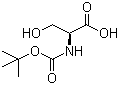 Boc-L-丝氨酸分子结构 (CAS 3262-72-4)