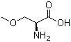 结构式 CAS# 32620-11-4, (S)-2-氨基-3-甲氧基丙酸; L-O-甲基丝氨酸