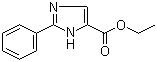 structure of CAS# 32683-00-4, 2-Phenylimidazole-5-carboxylic acid ethyl ester;2-Phenyl-1H-imidazole-5-carboxylic acid ethyl ester