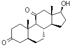 structure of CAS# 32694-37-4, 17beta-Hydroxy-5alpha-androstane-3,11-dione;11-Ketodihydrotestosterone; 5alpha-Androstane-3,11-dione-17beta-ol