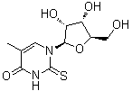 结构式 CAS# 32738-09-3, 2-硫代-5-甲基尿苷
