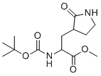 (αS,3S)-α-[[(1,1-二甲基乙氧基)羰基]氨基]-2-氧代-3-吡咯烷丙酸甲基酯分子结构 (CAS 328086-60-8)