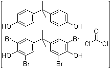 Tetrabromobisphenol-A polycarbonate molecular structure (CAS 32844-27-2)