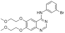 structure of CAS# 328528-74-1, [6,7-Bis-(2-methoxy-ethoxy)-quinazolin-4-yl]-(3-bromo-phenyl)-amine
