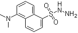 structure of CAS# 33008-06-9, Dansylhydrazine;1-Dimethylaminonaphthalene-5-sulfonyl hydrazine; 5-(Dimethylamino)naphthalene-1-sulfonyl hydrazide; Dansyl hydrazide