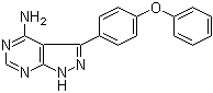 structure of CAS# 330786-24-8, 3-(4-Phenoxyphenyl)-1H-pyrazolo[3,4-d]pyrimidin-4-amine
