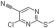 结构式 CAS# 33089-15-5, 4-氯-2-(甲硫基)嘧啶-5-甲腈