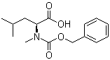 结构式 CAS# 33099-08-0, N-苄氧羰基-N-甲基-L-亮氨酸