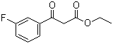 structure of CAS# 33166-77-7, Ethyl (3-fluorobenzoyl)acetate;Ethyl 3-(3-fluorophenyl)-3-oxopropanoate; 3-(3-Fluorophenyl)-3-oxopropionic acid ethyl ester