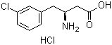 结构式 CAS# 331763-54-3, (S)-3-氨基-4-(3-氯苯基)丁酸盐酸盐