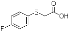 structure of CAS# 332-51-4, (4-Fluorophenylthio)acetic acid;2-[(4-Fluorophenyl)sulfanyl]acetic acid; 2-[(4-Fluorophenyl)thio]acetic acid