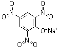 structure of CAS# 3324-58-1, Sodium picrate;Sodium 2,4,6-trinitrophenolate; Sodium trinitrophenolate