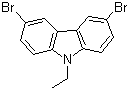 structure of CAS# 33255-13-9, 3,6-Dibromo-9-ethylcarbazole
