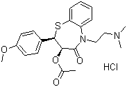 Dilthiazem hydrochloride molecular structure (CAS 33286-22-5)