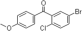 (5-Bromo-2-chlorophenyl)(4-methoxyphenyl)-methanone molecular structure (CAS 333361-49-2)