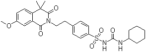 Gliquidone molecular structure (CAS 33342-05-1)
