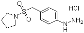 structure of CAS# 334981-11-2, 4-(1-Pyrrolidinylsulfonylmethyl)phenylhydrazine hydrochloride;1-[[(4-Hydrazinylphenyl)methyl]sulfonyl]pyrrolidine hydrochloride