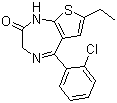 Desmethylclotiazepam molecular structure (CAS 33671-37-3)