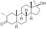 structure of CAS# 3381-88-2, Methasterone;NSC 40490; Superdrol; (2alpha,5alpha,17beta)-17-Hydroxy-2,17-dimethylandrostan-3-one; Methasteron