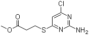3-[(2-Amino-6-chloro-4-pyrimidinyl)thio]propanoic acid methyl ester molecular structure (CAS 339016-01-2)