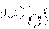 structure of CAS# 3392-08-3, N-(tert-Butoxycarbonyl)-L-isoleucine succinimide ester;N-(tert-Butyloxycarbonyl)-L-isoleucine N-hydroxysuccinimide ester; NSC 334339