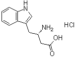 结构式 CAS# 339994-86-4, (betaS)-beta-氨基-1H-吲哚-3-丁酸单盐酸盐
