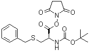 N-[叔丁氧羰基]-S-苄基-L-半胱氨酸琥珀酰亚胺基酯分子结构 (CAS 3401-33-0)