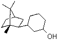 structure of CAS# 3407-42-9, Sandenol;Isobornylcyclohexanol; 3-(5,5,6-trimethylbicyclo(2.2.1)hept-2-yl)cyclohexan-1-ol; 3-(5,6,6-Trimethyl-2-norbornyl)-cyclohexanol