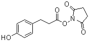 structure of CAS# 34071-95-9, 4-Hydroxybenzenepropanoic acid 2,5-dioxo-1-pyrrolidinyl ester;N-Succinimidyl 3-(4-hydroxyphenyl)propionate; NSC 240876