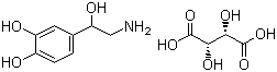structure of CAS# 3414-63-9, Norepinephrine tartrate;(+/-)-Norepinephrine (+)-bitartrate salt; 4-(2-Amino-1-hydroxyethyl)benzene-1,2-diol (2R,3R)-2,3-dihydroxybutanedioic acid salt