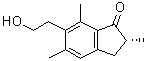 结构式 CAS# 34175-96-7, (2R)-2,3-二氢-6-(2-羟基乙基)-2,5,7-三甲基-1H-茚-1-酮