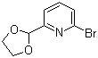 结构式 CAS# 34199-87-6, 2-溴-6-(1,3-二氧戊环-2-基)吡啶