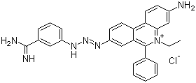 结构式 CAS# 34301-55-8, 氯化氮氨菲啶