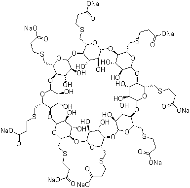结构式 CAS# 343306-79-6, 舒更葡糖钠