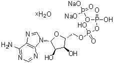 structure of CAS# 34369-07-8, Adenosine 5'-(tetrahydrogen triphosphate) disodium salt hydrate